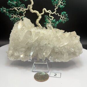 Clear Quartz Cluster 346g - Sparkly Druzy Crystal Specimen Natural Brazil Raw 2